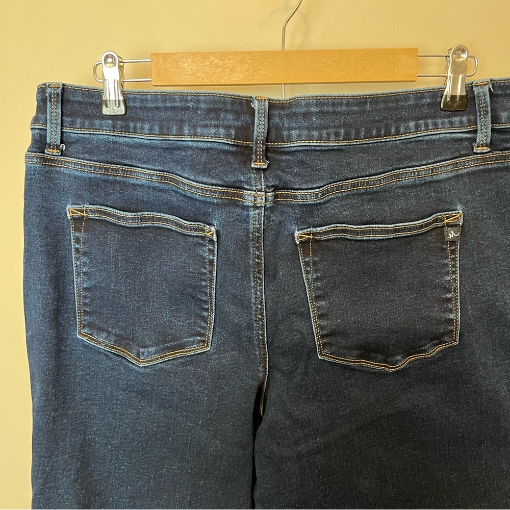 Maurice’s M jeans 4 way stretch dark denim button fly straight pockets XL plus - Picture 11 of 12